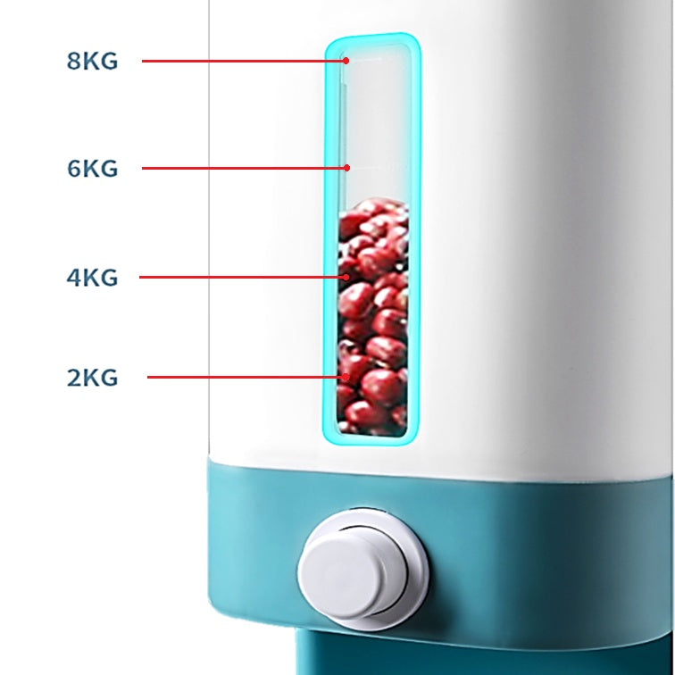 Rice/Dry Food Grain Dispenser 10Kg Bucket Cereal Plastic Container Storage Box Tank Bekas Beras + Rice Strainer Cup