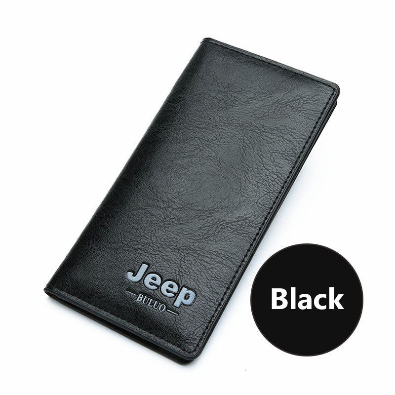 DealS Jeep Buluo Long Fold PU Leather Wallet Multiple Card Slots Men Wallet Purse Dompet Lelaki Bisnes Beg Duit Kulit