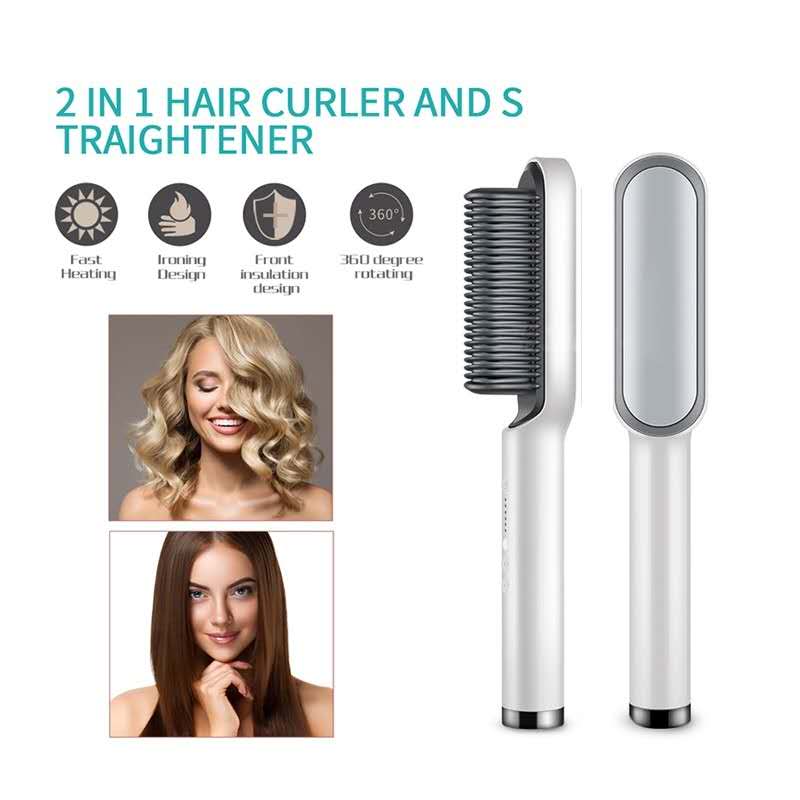 Hair straightener comb Hair Curler Hair crimper fast Heating not hurt Hair Straight Hair Curling rambut K-SKIN