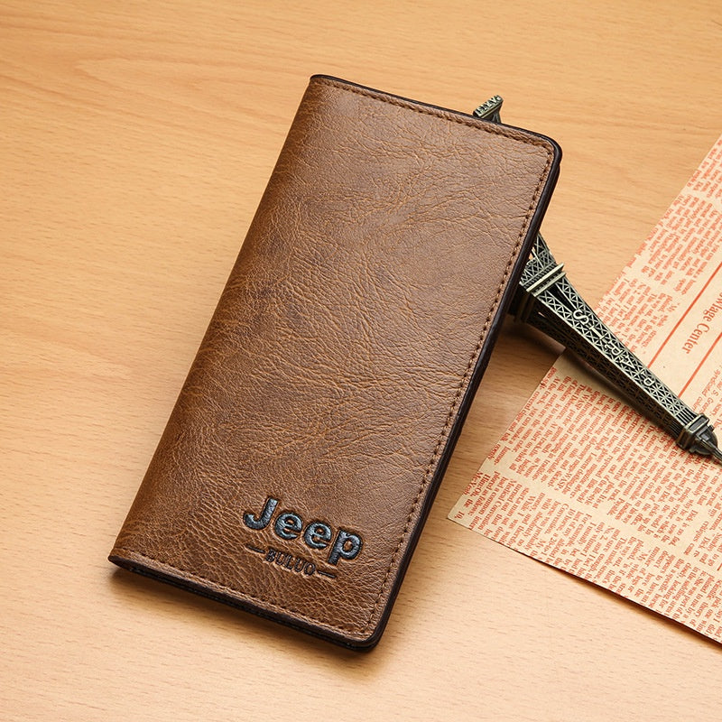 DealS Jeep Buluo Long Fold PU Leather Wallet Multiple Card Slots Men Wallet Purse Dompet Lelaki Bisnes Beg Duit Kulit