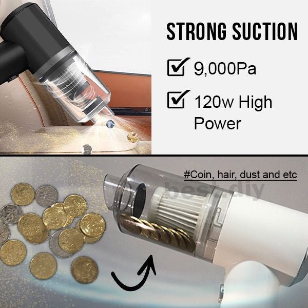 9900PA Cordless Car Vacuum Cleaner  Mini Wireless Vacuum Kereta Rechargeable Mini Vacum Cleaner Vakum Cleaner 车载吸尘机迷你