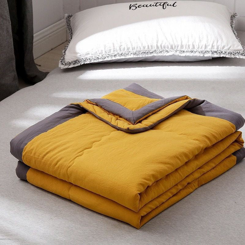 HIGH QUALITY COTTON BLANKET QUILT SOFT COMFORTER KING SIZES 200*220cm WASHABLED COTTON QUILT SELIMUT SINGLE SIZE 被单被褥被子棉被