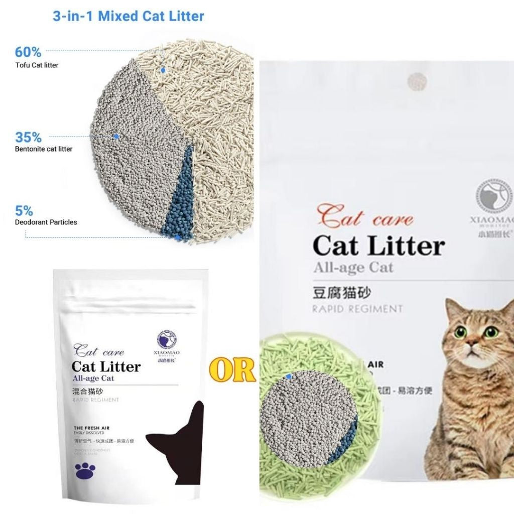 Tofu Cat Litter 6L/1.6kg - Cat Tofu Premium Super Clumping Natural Litter Tofu Cat Litter Sand Pasir Kucing 豆腐猫砂