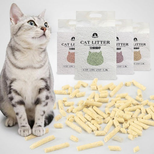 Tofu Cat Litter 6L/1.6kg - Cat Tofu Premium Super Clumping Natural Litter Tofu Cat Litter Sand Pasir Kucing 豆腐猫砂